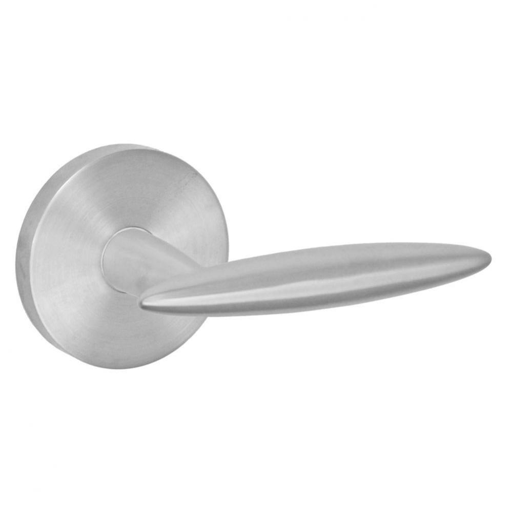 3010 - Stainless Steel Lever with Contemporary Rose Passage Set in Brushed Stainless Steel -