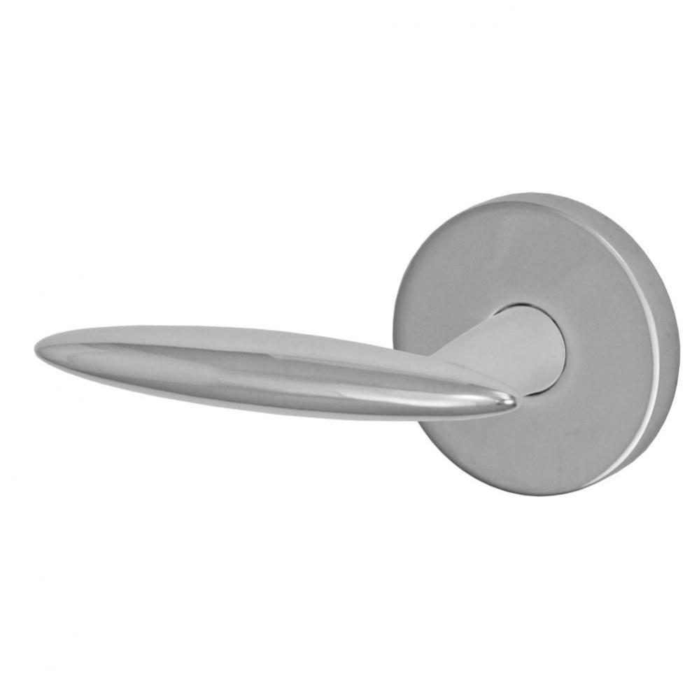 3010 - Stainless Steel Lever with Contemporary Rose Privacy Set in Polished Stainless Steel -