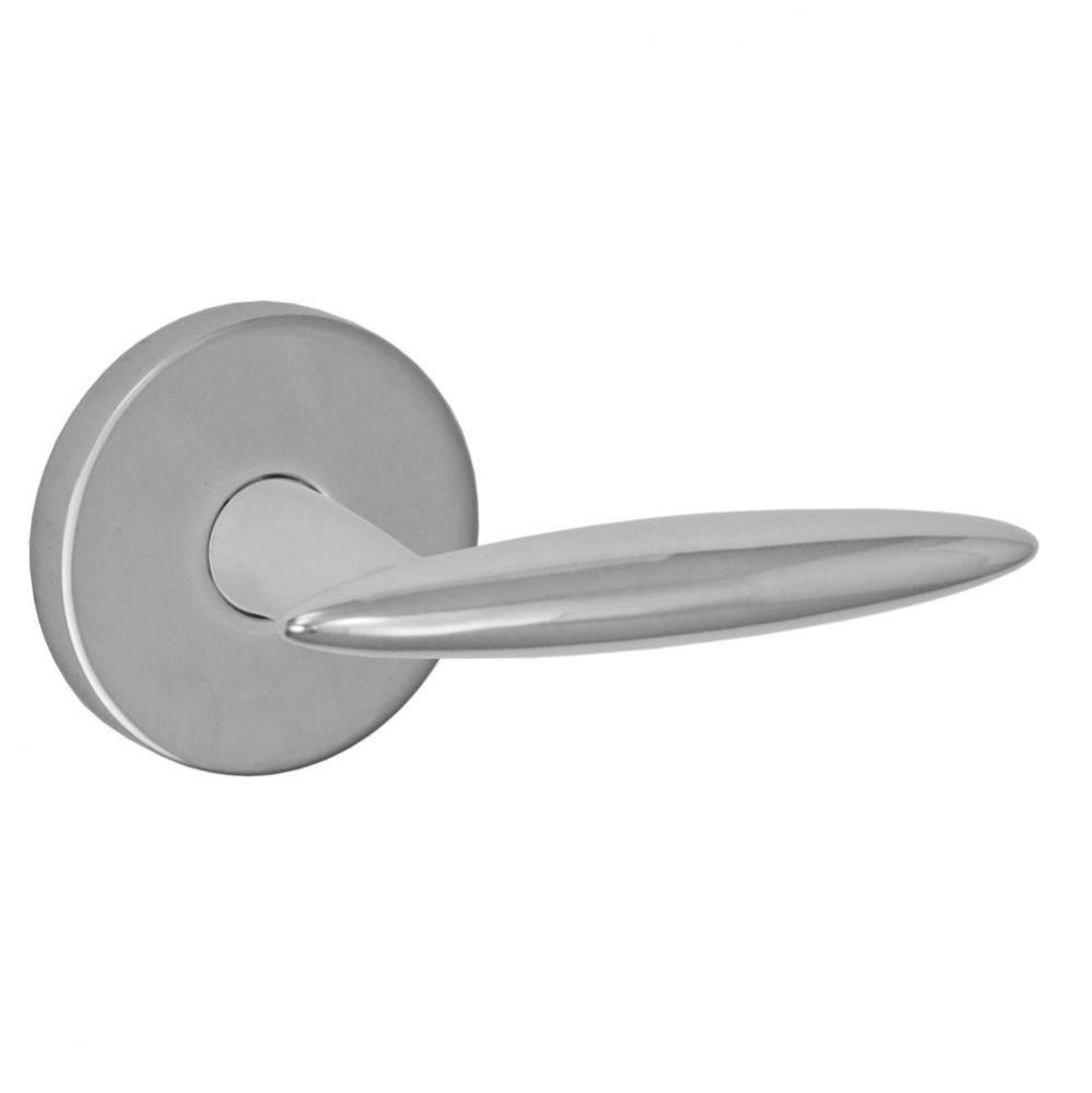3010 - Stainless Steel Lever with Contemporary Rose Dummy Single in Polished Stainless Steel -