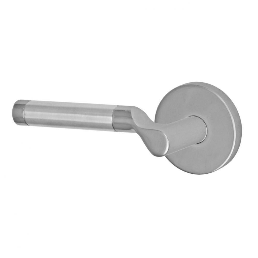 3020 - Stainless Steel Lever with Contemporary Rose Privacy Set in Polished Stainless Steel -