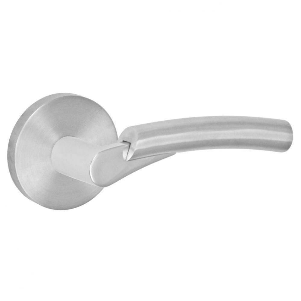 3030 - Stainless Steel Lever with Contemporary Rose Privacy Set in Brushed Stainless Steel -