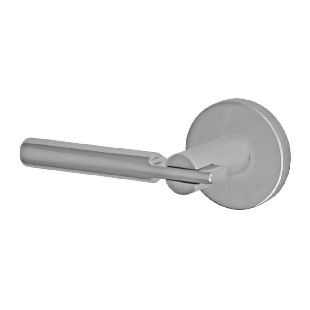 3040 - Stainless Steel Lever with Contemporary Rose Privacy Set in Polished Stainless Steel -