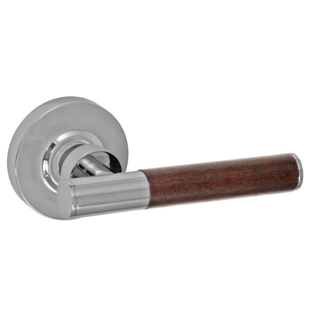 Samui Lever with Contemporary Rose Passage Set in Polished Chrome - Right