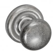 Fusion P-01-A7-0-ATP - Half-Round Knob with Contoured Radius Rose Passage Set in Antique