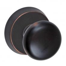 Fusion D-01-A8-E-ORB - Half-Round Knob with Beveled Round Rose Dummy Single in Oil Rubbed