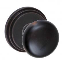 Fusion P-01-B1-0-ORB - Half-Round Knob with Stepped  Rose Passage Set in Oil Rubbed