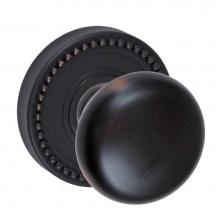 Fusion D-01-B6-E-ORB - Half-Round Knob with Beaded Rose Dummy Single in Oil Rubbed