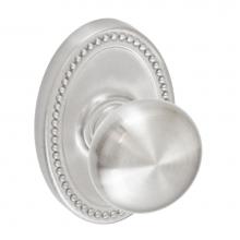 Fusion P-01-B7-0-BRN - Half-Round Knob with Oval Beaded Rose Passage Set in Brushed