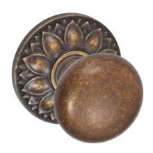 Fusion P-01-D8-0-MDB - Half-Round Knob with Floral Rose Passage Set in Medium