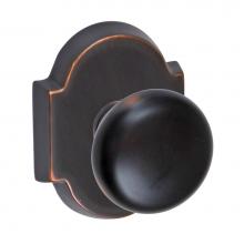 Fusion P-01-E3-0-ORB - Half-Round Knob with Beveled Scalloped Rose Passage Set in Oil Rubbed