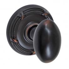 Fusion D-02-B5-E-ORB - Egg Knob with Ribbon and Reed Rose Dummy Single in Oil Rubbed