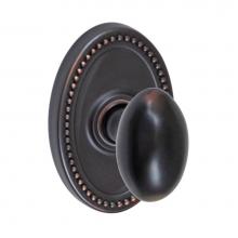 Fusion D-02-B7-E-ORB - Egg Knob with Oval Beaded Rose Dummy Single in Oil Rubbed