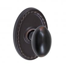 Fusion D-02-B9-E-ORB - Egg Knob with Oval Rope Rose Dummy Single in Oil Rubbed