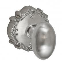 Fusion D-02-C9-E-BRN - Egg Knob with Round Victorian Rose Dummy Single in Brushed