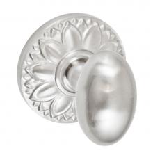 Fusion V-02-D8-0-BRN - Egg Knob with Floral Rose Privacy Set in Brushed