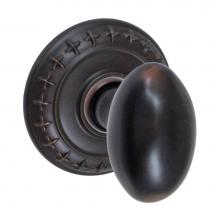 Fusion P-02-E5-0-ORB - Egg Knob with St. Charles Rose Passage Set in Oil Rubbed