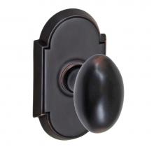 Fusion V-02-E8-0-ORB - Egg Knob with Tarvos Rose Privacy Set in Oil Rubbed