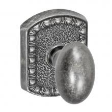 Fusion V-02-F8-0-ATP - Egg Knob with Olde World Rose Privacy Set in Antique