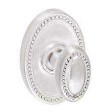 Fusion P-10-B7-0-BRN - Beaded Egg Knob with Oval Beaded Rose Passage Set in Brushed