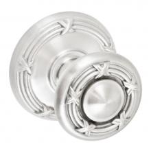 Fusion P-14-B5-0-BRN - Ribbon and Reed Knob with Ribbon and Reed Rose Passage Set in Brushed