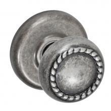 Fusion P-15-B2-0-ATP - Rope Knob with Radius  Rose Passage Set in Antique