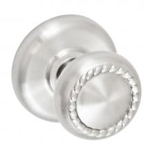 Fusion V-15-B2-0-BRN - Rope Knob with Radius  Rose Privacy Set in Brushed