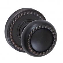 Fusion D-15-B8-E-ORB - Rope Knob with Rope Rose Dummy Single in Oil Rubbed