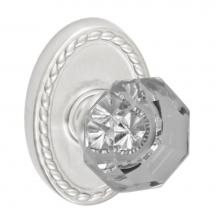 Fusion D-16-B9-E-BRN - Victorian Clear Knob with Oval Rope Rose Dummy Single in Brushed