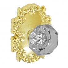 Fusion D-16-C8-E-PVD - Victorian Clear Knob with Victorian Rose Dummy Single in PVD