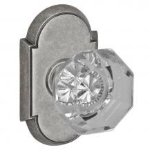 Fusion D-16-E8-E-ATP - Victorian Clear Knob with Tarvos Rose Dummy Single in Antique