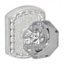Fusion V-16-F8-0-BRN - Victorian Clear Knob with Olde World Rose Privacy Set in Brushed