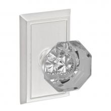 Fusion D-16-S8-E-BRN - Victorian Clear Knob with Shaker Rose Dummy Single in Brushed