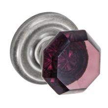 Fusion D-18-A7-E-ATP - Victorian Violet Knob with Contoured Radius Rose Dummy Single in Antique