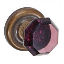 Fusion V-18-A7-0-MDB - Victorian Violet Knob with Contoured Radius Rose Privacy Set in Medium