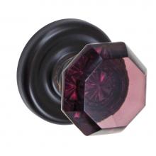 Fusion D-18-A7-E-ORB - Victorian Violet Knob with Contoured Radius Rose Dummy Single in Oil Rubbed