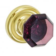 Fusion D-18-A7-E-PVD - Victorian Violet Knob with Contoured Radius Rose Dummy Single in PVD