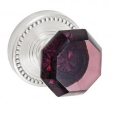 Fusion D-18-B6-E-BRN - Victorian Violet Knob with Beaded Rose Dummy Single in Brushed