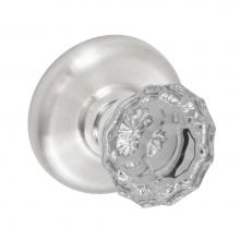 Fusion D-19-B2-E-BRN - Scalloped Clear Knob with Radius  Rose Dummy Single in Brushed