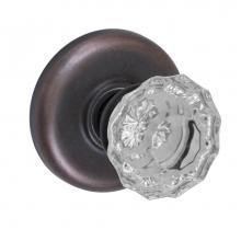 Fusion D-19-B2-E-ORB - Scalloped Clear Knob with Radius  Rose Dummy Single in Oil Rubbed