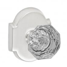 Fusion D-21-E3-E-BRN - Crystal Clear Knob with Beveled Scalloped Rose Dummy Single in Brushed