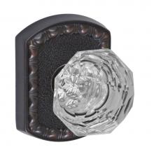 Fusion D-21-F8-E-ORB - Crystal Clear Knob with Olde World Rose Dummy Single in Oil Rubbed