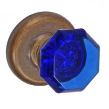 Fusion D-23-B2-E-MDB - Victorian Cobalt Glass Knob with Radius  Rose Dummy Single in Medium