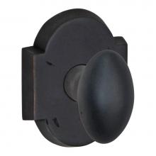 Fusion D-26-G1-E-ORB - Sandcast Brass Egg Knob with Sandcast Brass Scalloped Rose Dummy Single in Oil Rubbed