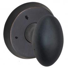 Fusion P-26-G2-0-ORB - Sandcast Brass Egg Knob with Sandcast Brass Beveled Rose Passage Set in Oil Rubbed