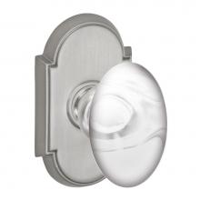 Fusion D-28-E8-E-BRN - Glass Egg Knob with Tarvos Rose Dummy Single in Brushed
