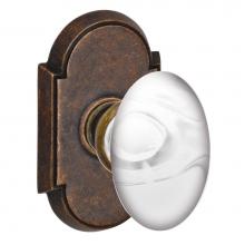 Fusion D-28-E8-E-MDB - Glass Egg Knob with Tarvos Rose Dummy Single in Medium