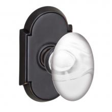 Fusion D-28-E8-E-ORB - Glass Egg Knob with Tarvos Rose Dummy Single in Oil Rubbed
