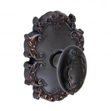 Fusion V-34-C8-0-ORB - Scroll Egg Knob with Victorian Rose Privacy Set in Oil Rubbed