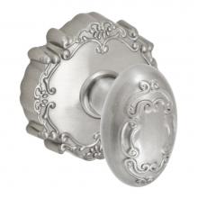 Fusion D-34-C9-E-BRN - Scroll Egg Knob with Round Victorian Rose Dummy Single in Brushed