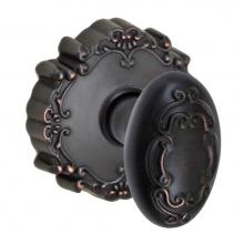 Fusion D-34-C9-E-ORB - Scroll Egg Knob with Round Victorian Rose Dummy Single in Oil Rubbed